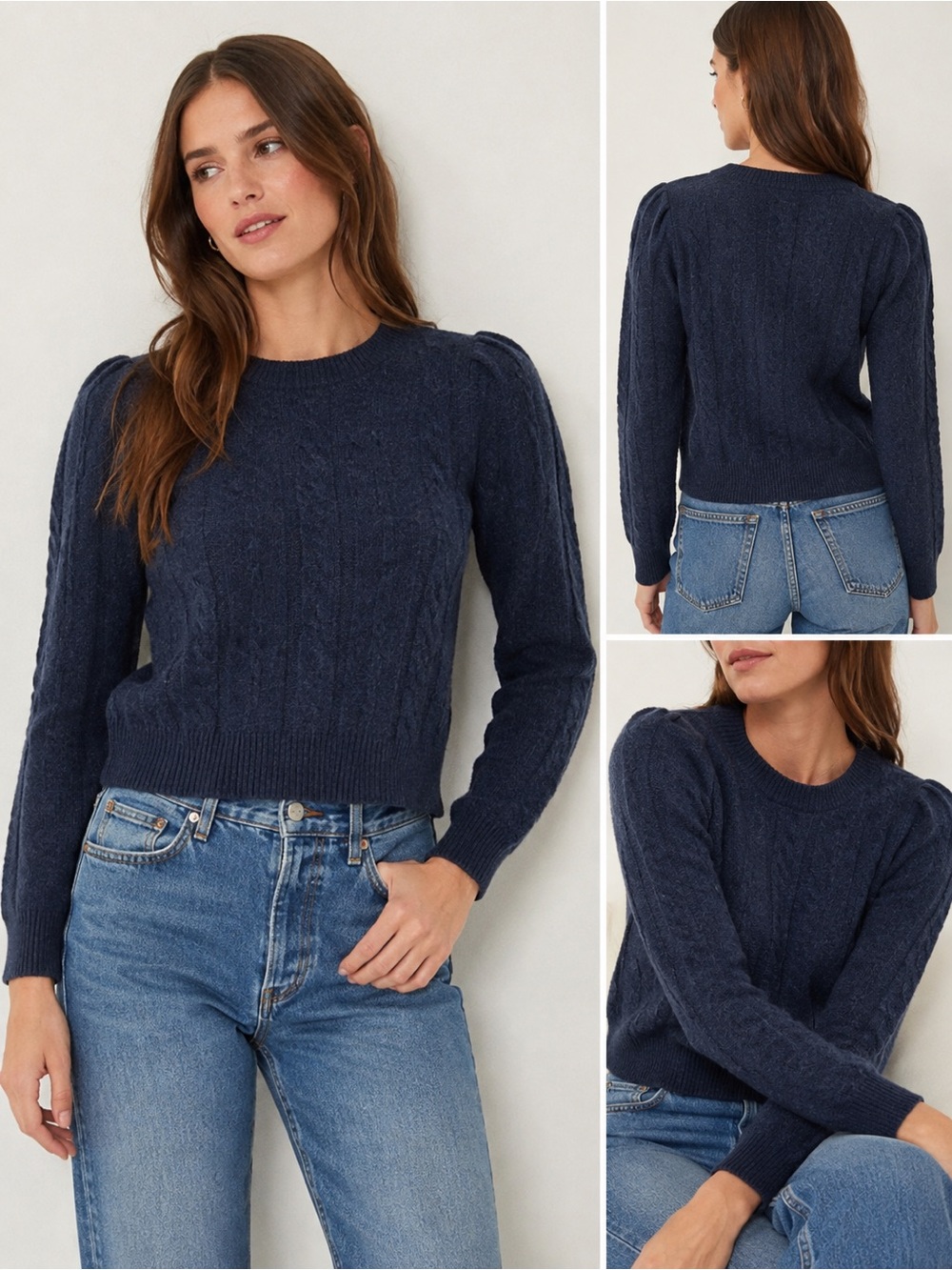 J.Crew Navy Wool Alpaca Blend Crewneck Sweater XXS | Textured Knit